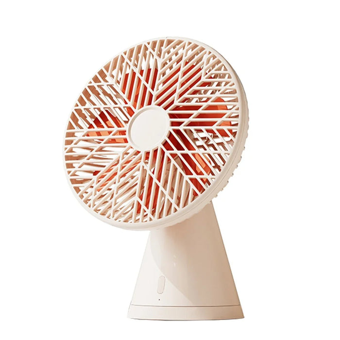 SOTHING Forest Pro Desktop Fan 3 Wind Speeds Shaking Head USB Rechargeable Cooling Fan - Apricot - 1
