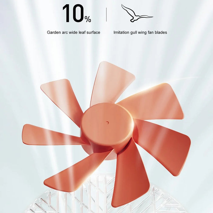 SOTHING Forest Pro Desktop Fan 3 Wind Speeds Shaking Head USB Rechargeable Cooling Fan - Apricot - 3