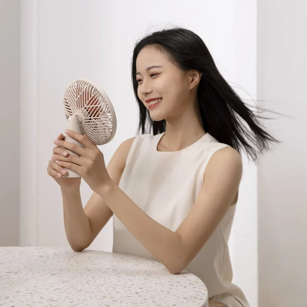 SOTHING Forest Desktop Fan USB Rechargeable Mute Cooling Fan with 3 Wind Speeds - White - 6