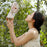 SOTHING Bridal Bouquet Desktop Fan Shaking Head USB Rechargeable Cooling Fan - Apricot - 3