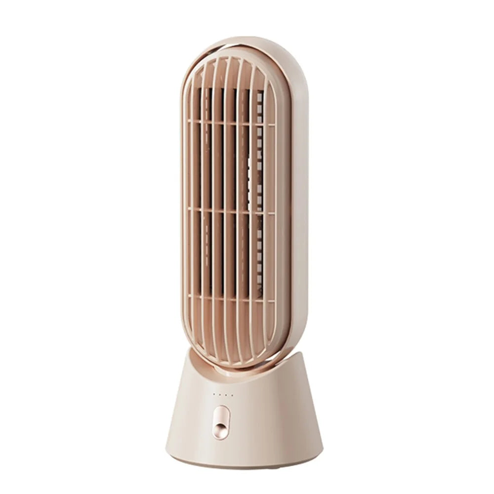 SOTHING Desktop Tower Fan USB Powered Bladeless Mute Standing Desk Fan for Home Office, EU Plug - 1