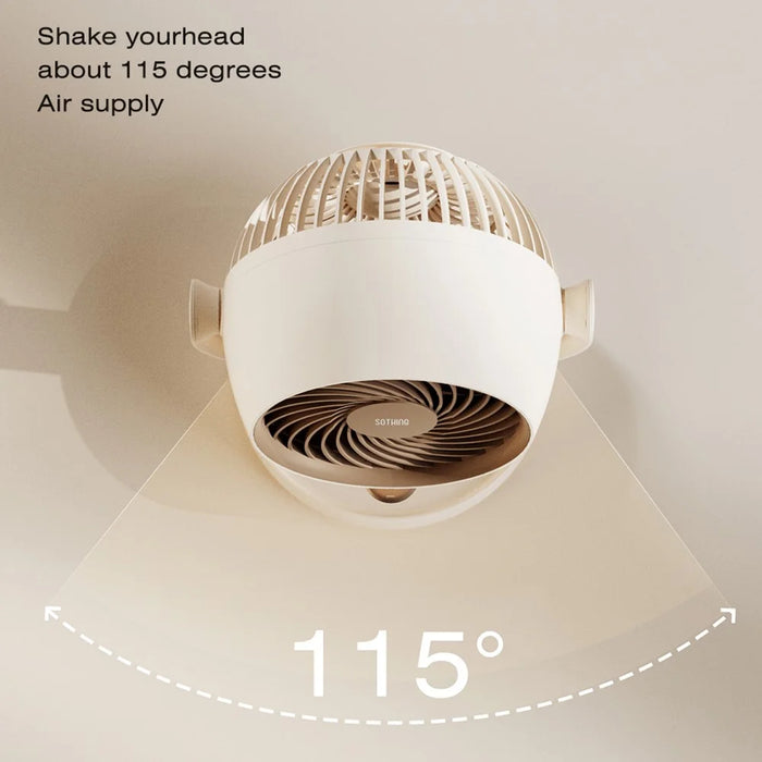 SOTHING Desktop Cooling Fan Built-In 4000mAh Battery Portable Small Fan with 5 Gear Speed - 6