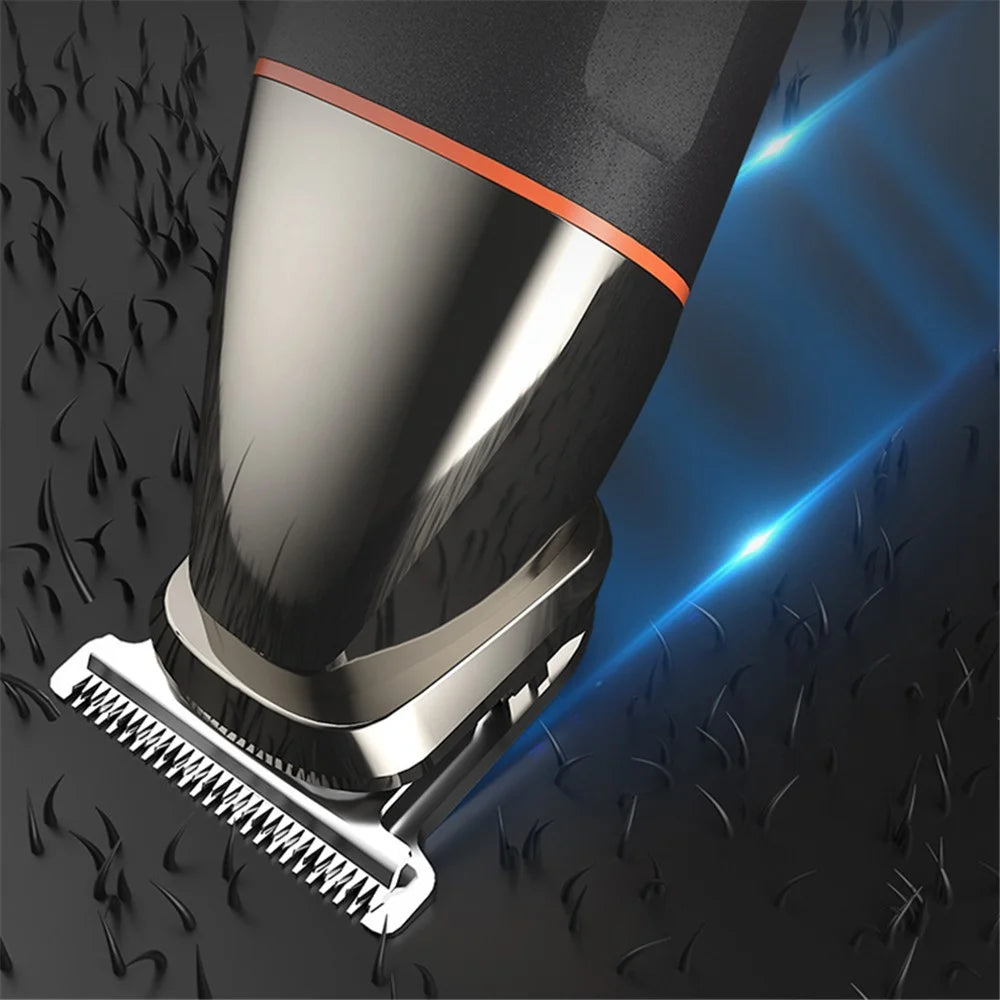 U-881 Multi-Function Digital Display Electric Shaver Portable Hair Trimmer for Home - Silver - 6
