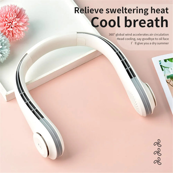 GT211 Bladeless Hanging Neck Fan 3 Speeds Adjustable Summer Cooling Fan - 3