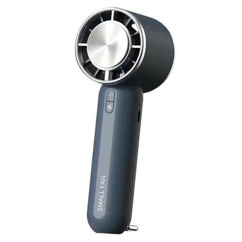 HX138 Outdoor Travel Camping Cold Compress 3 Speed Handheld Fan with Light - Navy Blue - 1