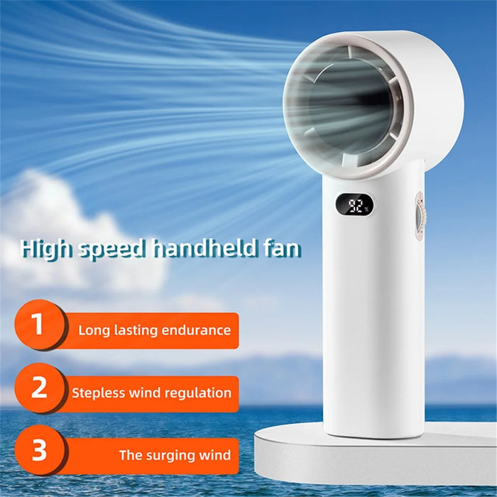 K38 Portable Mini Summer Cooler Desktop Fan Handheld Fan for Office Home - White - 2