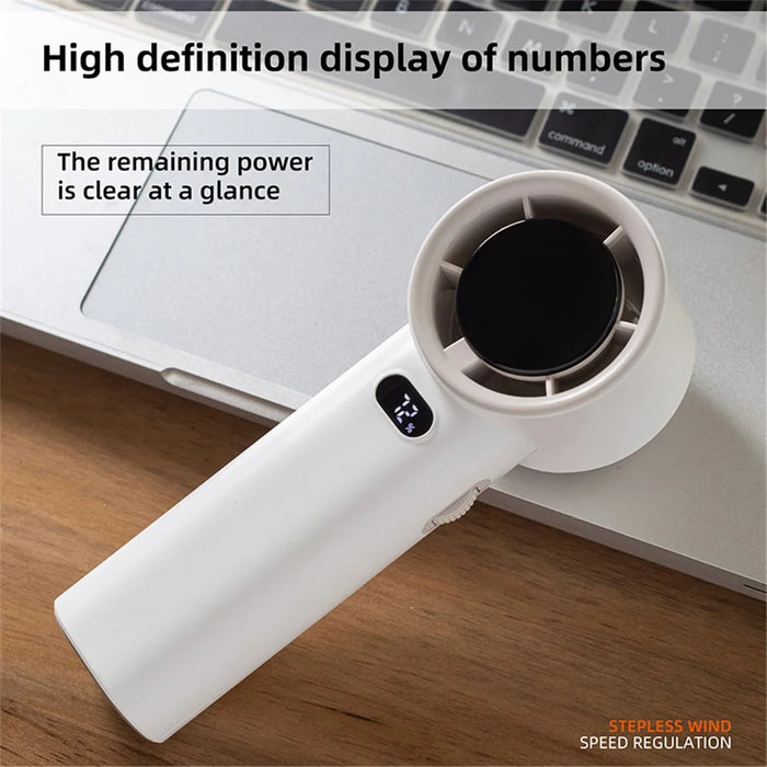 K38 Portable Mini Summer Cooler Desktop Fan Handheld Fan for Office Home - White - 3