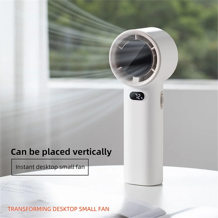 K38 Portable Mini Summer Cooler Desktop Fan Handheld Fan for Office Home - White - 4