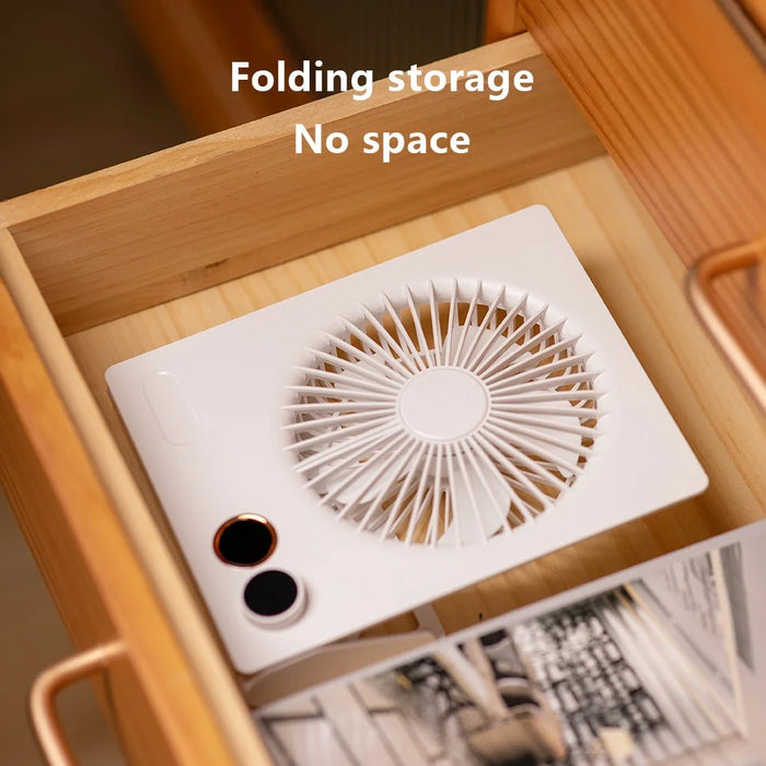 N15 Desktop Hanging USB Fan Foldable Strong Wind Cooler for Home Kitchen Office - Apricot - 6