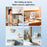 N15 Desktop Hanging USB Fan Foldable Strong Wind Cooler for Home Kitchen Office - Apricot - 7