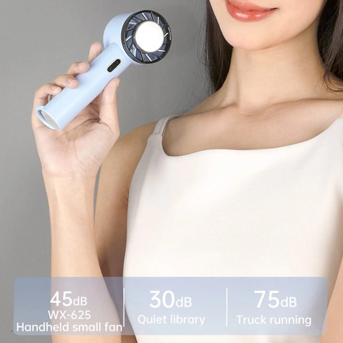 WX625 Portable Mini Summer Fan Outdoor Handheld Cooling Fan with Cold Compress Function - Blue - 6