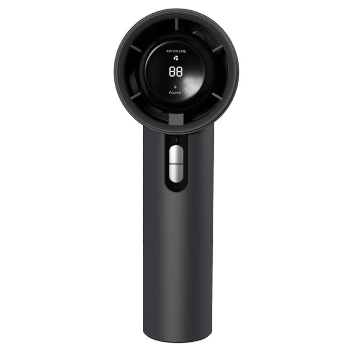 WX638 Rechargeable Cooling Fan 100 Wind Speeds High Speed Turbine Handheld Fan - Black - 1