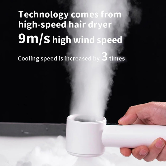 WX638 Rechargeable Cooling Fan 100 Wind Speeds High Speed Turbine Handheld Fan - Black - 2