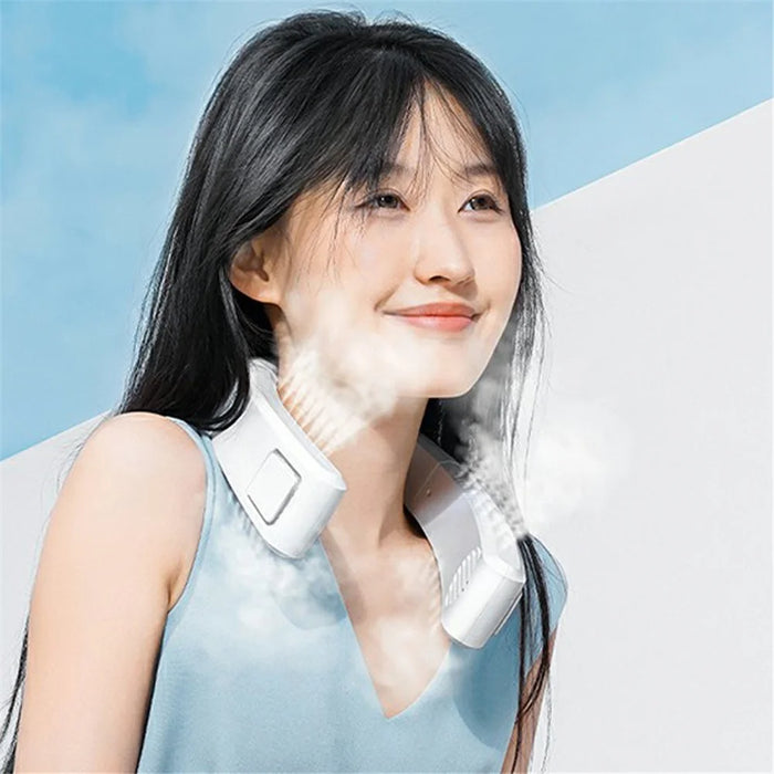 F54 Lazy Portable USB Cooling Fan Neck-Mounted Fan - White - 7