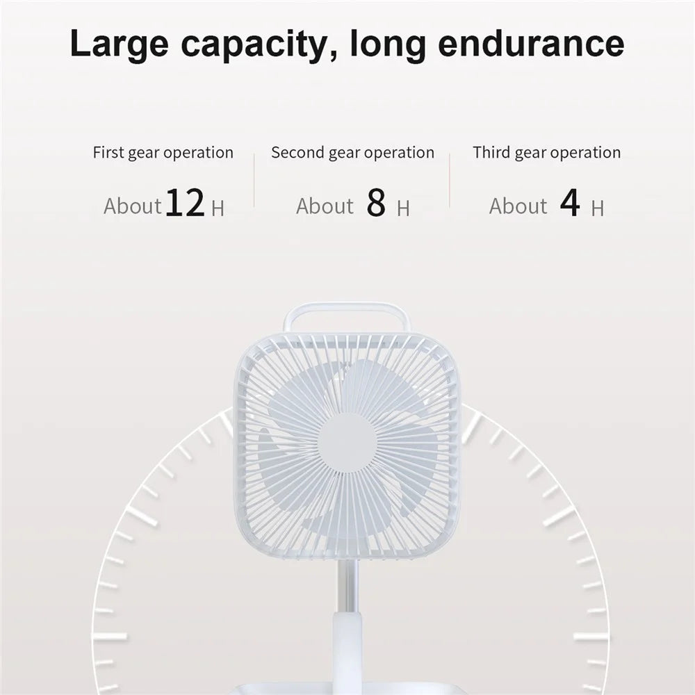 BENWIS HA-FDF Mini Desktop Fan Foldable Retractable Summer Cooling Fan - White - 4
