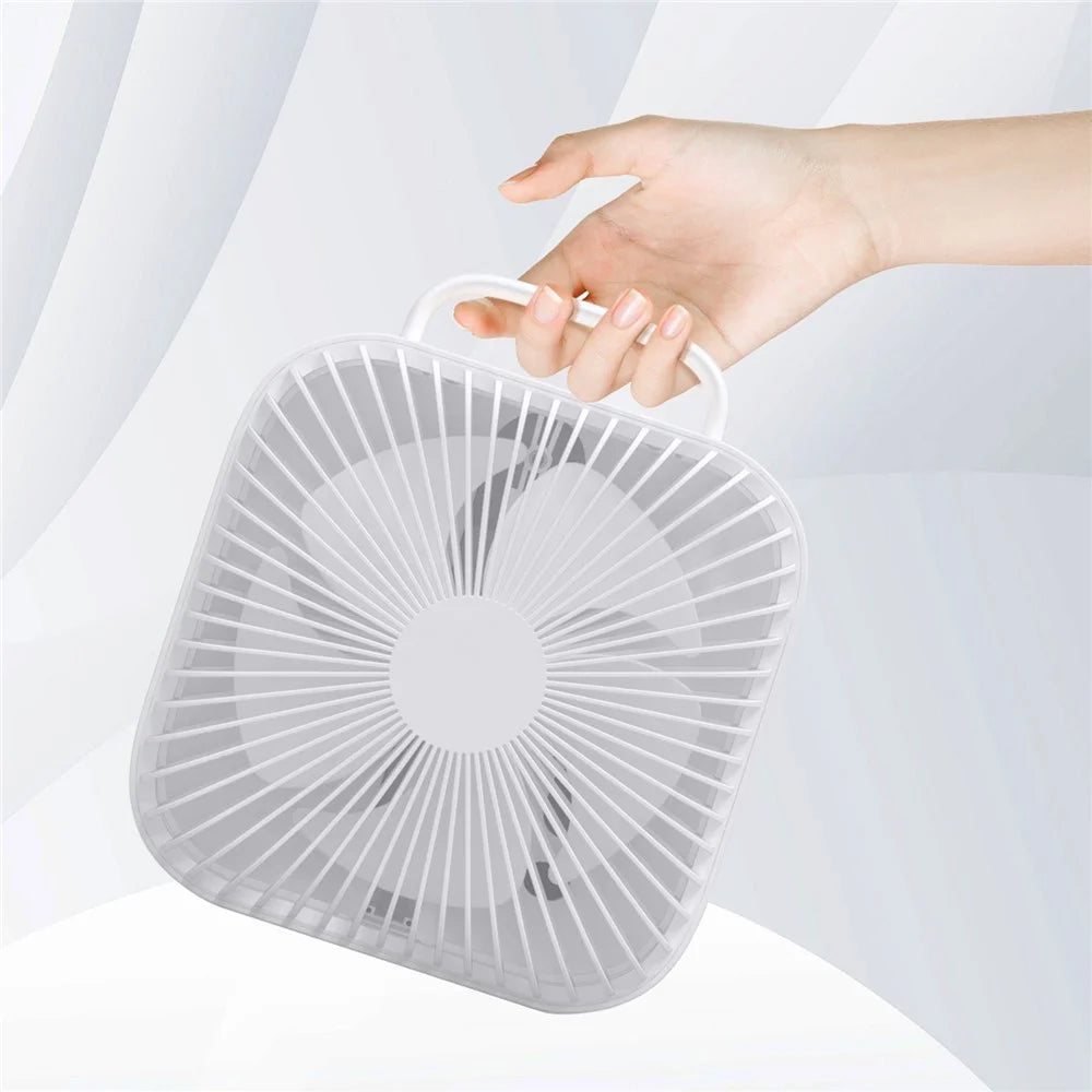 BENWIS HA-FDF Mini Desktop Fan Foldable Retractable Summer Cooling Fan - White - 6