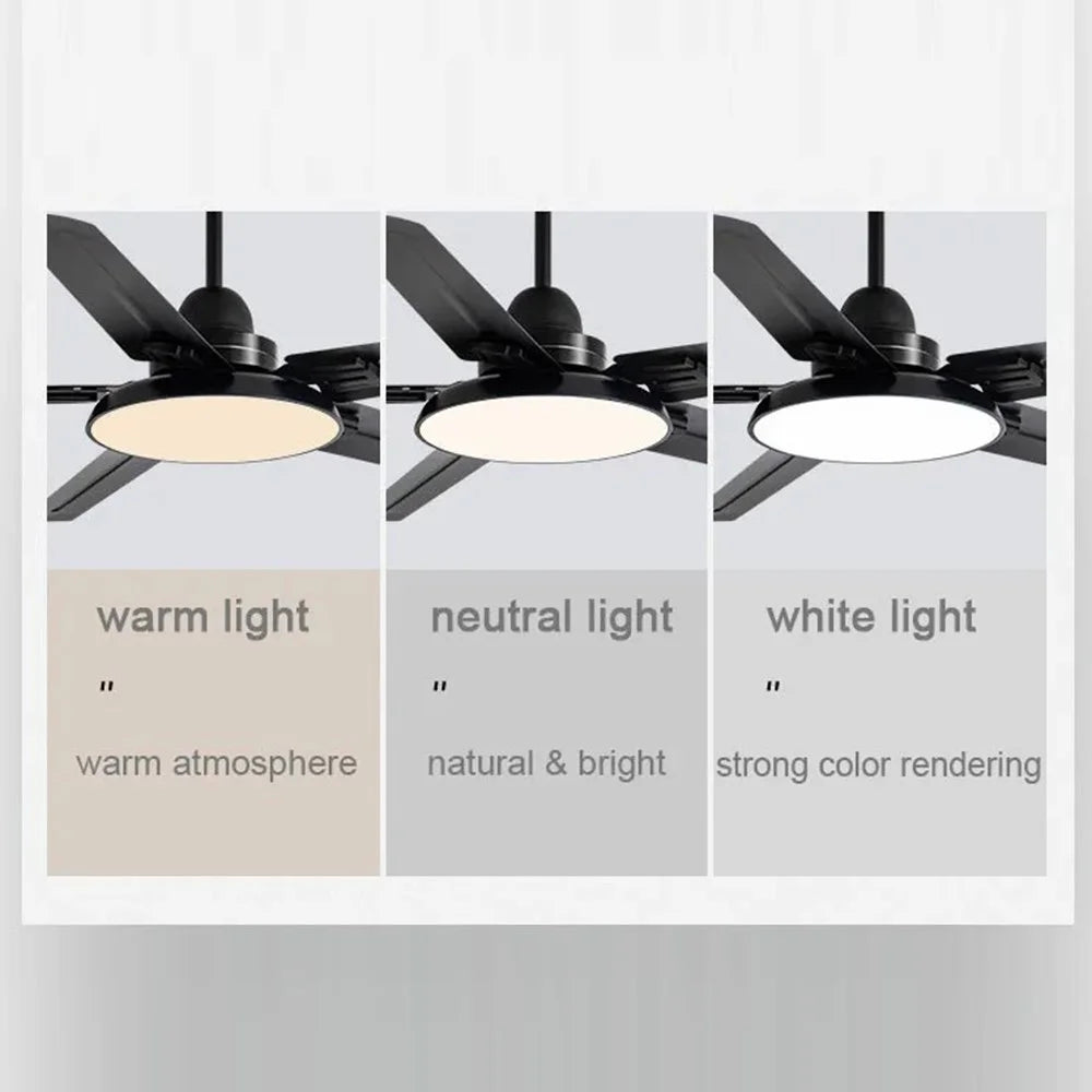 42-inch Integrated Chandelier Iron Blade Ceiling Fan Lamp with Remote Control and Wall Control - Black - 5