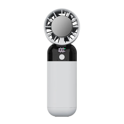 ZK03 Portable Cold Compress Cooling Fan 3 Speed Rechargeable Handheld Desktop Fan Cooler - White - 1