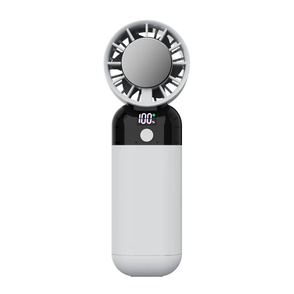 ZK03 Portable Cold Compress Cooling Fan 3 Speed Rechargeable Handheld Desktop Fan Cooler - White - 1