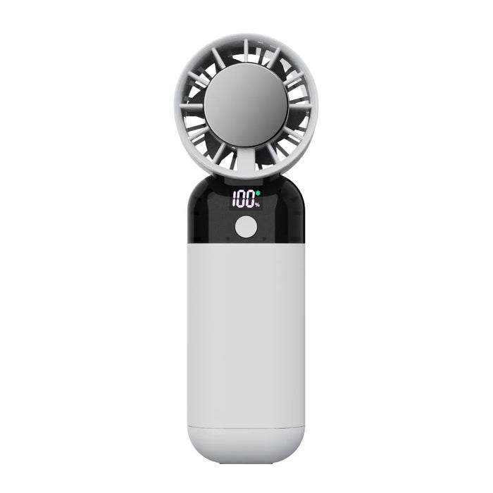 ZK03 Portable Cold Compress Cooling Fan 3 Speed Rechargeable Handheld Desktop Fan Cooler - White - 1