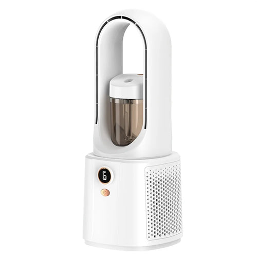 Bladeless Desktop Fan Misting Cooling Quiet Air Circulator Humidifier Fan Cooler with Night Light - 1