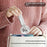 W21 Portable Handheld Fan 3 Speeds Transparent High Speed Turbo Fan with Cold Compress Function - Transparent White - 6