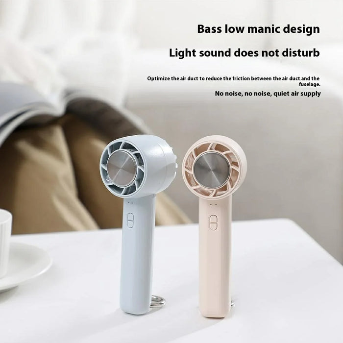 L05 3 Speeds Mini Handheld Fan Portable USB Rechargeable Cold Compress Desktop Fan for Outdoor - White - 4