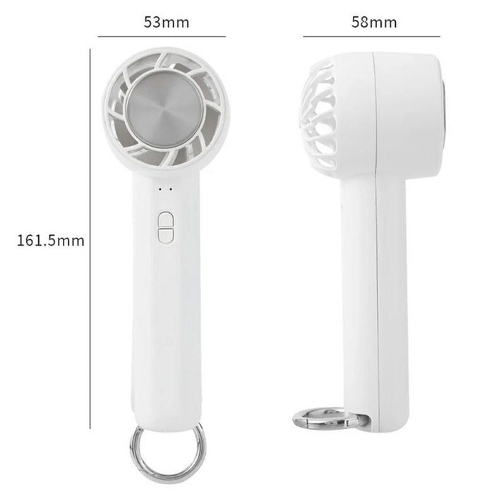 L05 3 Speeds Mini Handheld Fan Portable USB Rechargeable Cold Compress Desktop Fan for Outdoor - White - 7