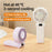 Z35 Folding Cooling Fan USB Rechargeable Handheld Fan with Digital Display / 5 Speed Settings - Purple - 3