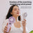 Z35 Folding Cooling Fan USB Rechargeable Handheld Fan with Digital Display / 5 Speed Settings - Purple - 4