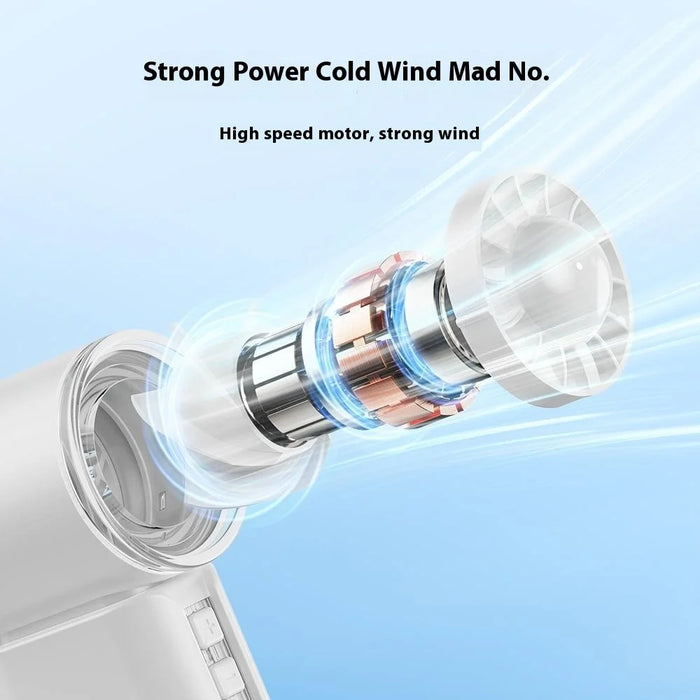 RD08 USB Handheld Mini Fan Portable High Speed Pocket Fan with 5 Speeds Adjustable - White - 3
