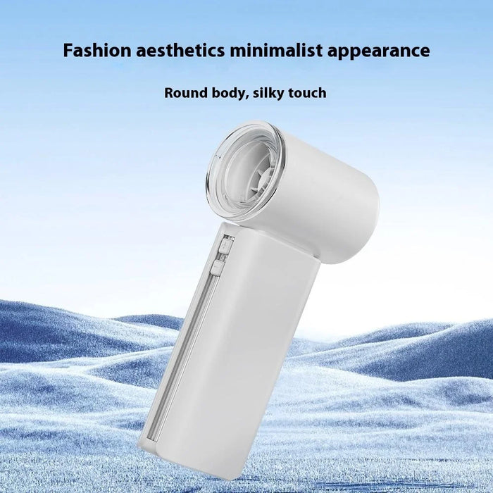 RD08 USB Handheld Mini Fan Portable High Speed Pocket Fan with 5 Speeds Adjustable - White - 7