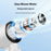 RD18 Handheld Fan Portable Folding Cooling Fan with 5-Speed Adjustable for Outdoor Use - White - 3