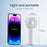 F99 Handheld Fan USB Rechargeable Desktop Portable Cooling Fan with 3 Speeds, Buckle - White - 4