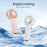 F99 Handheld Fan USB Rechargeable Desktop Portable Cooling Fan with 3 Speeds, Buckle - White - 6