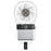N19 Handheld Fan USB Rechargeable 5 Speeds Transparent Mini Fan with Colorful LED Light - White - 1