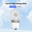 N19 Handheld Fan USB Rechargeable 5 Speeds Transparent Mini Fan with Colorful LED Light - White - 2