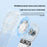 N19 Handheld Fan USB Rechargeable 5 Speeds Transparent Mini Fan with Colorful LED Light - White - 4