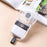 N19 Handheld Fan USB Rechargeable 5 Speeds Transparent Mini Fan with Colorful LED Light - White - 7
