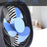 F008 3 Speeds USB Rechargeable Desktop Mini Fan Portable Summer Cooling Fan for Office Home - Blue - 4