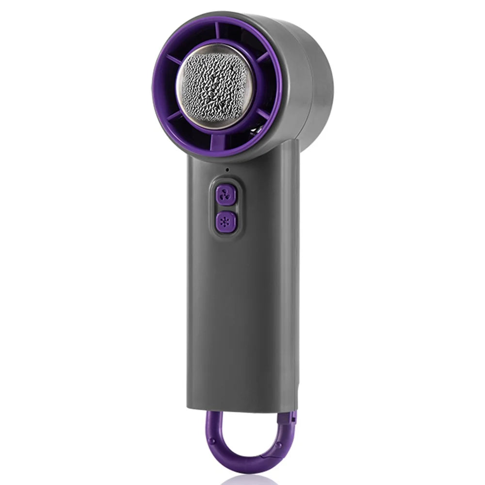 WH-13 Handheld Fan 10500RPM 100 Speeds Cooling Ice Fan 3600mAh Battery Rechargeable Turbo Fan - Dark Grey - 1