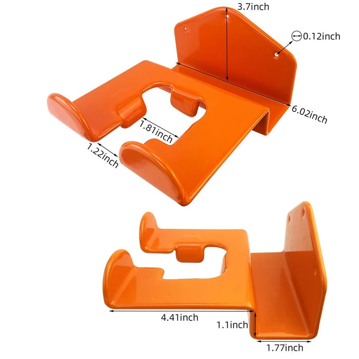 2Pcs Weed Trimmer Hanger Wall Mount Steel Storage Rack Tool Organizer for Garden Shed Workshop Garage - 6