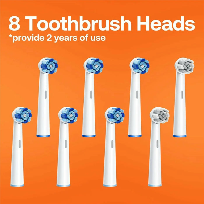 BITVAE R2 Rotating Electric Toothbrush Adults Rechargeable 5 Modes Waterproof Toothbrush with 8 Brush Heads - White - 3