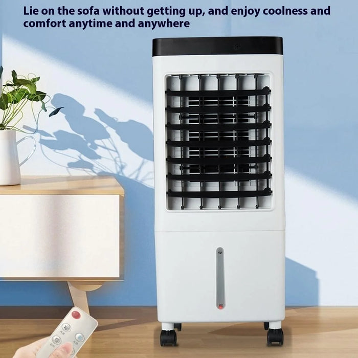 Portable Air Cooler Home Remote Control Evaporative Cooling Tower Fan Humidifier - EU Plug - 2