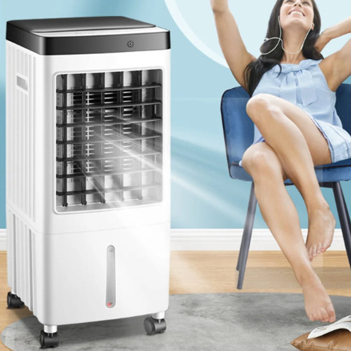 Portable Air Cooler Home Remote Control Evaporative Cooling Tower Fan Humidifier - EU Plug - 3
