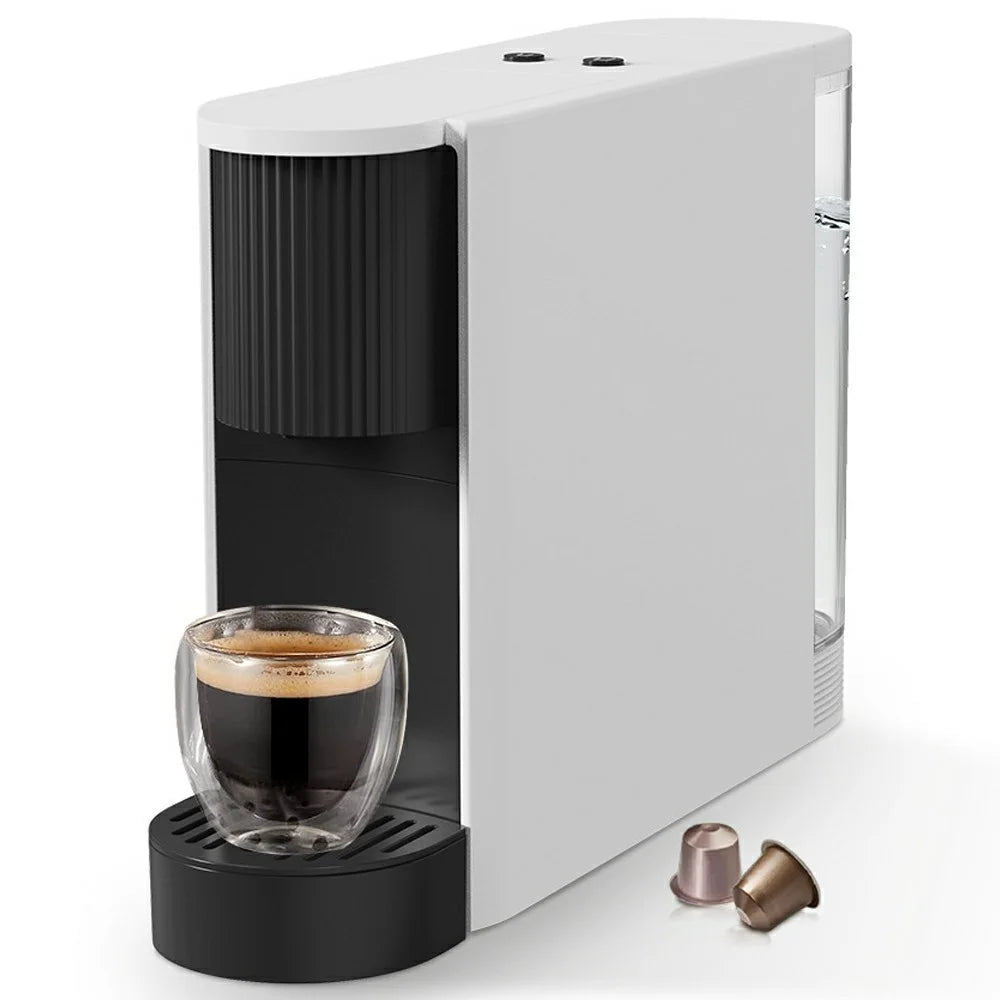 Espresso Capsule Coffee Maker Home Office Automatic Compact Coffee Making Machine, EU Plug (BPA Free, No FDA) - White - 1