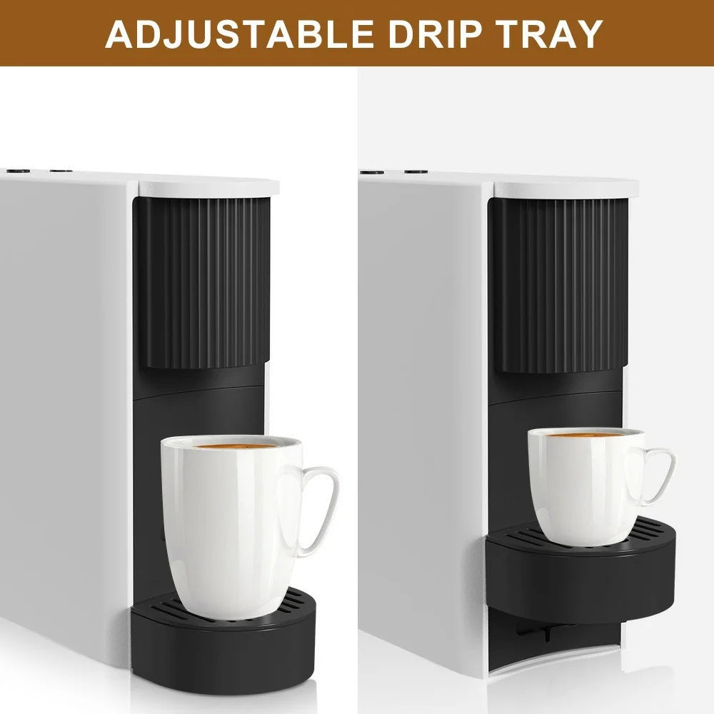 Espresso Capsule Coffee Maker Home Office Automatic Compact Coffee Making Machine, EU Plug (BPA Free, No FDA) - White - 3