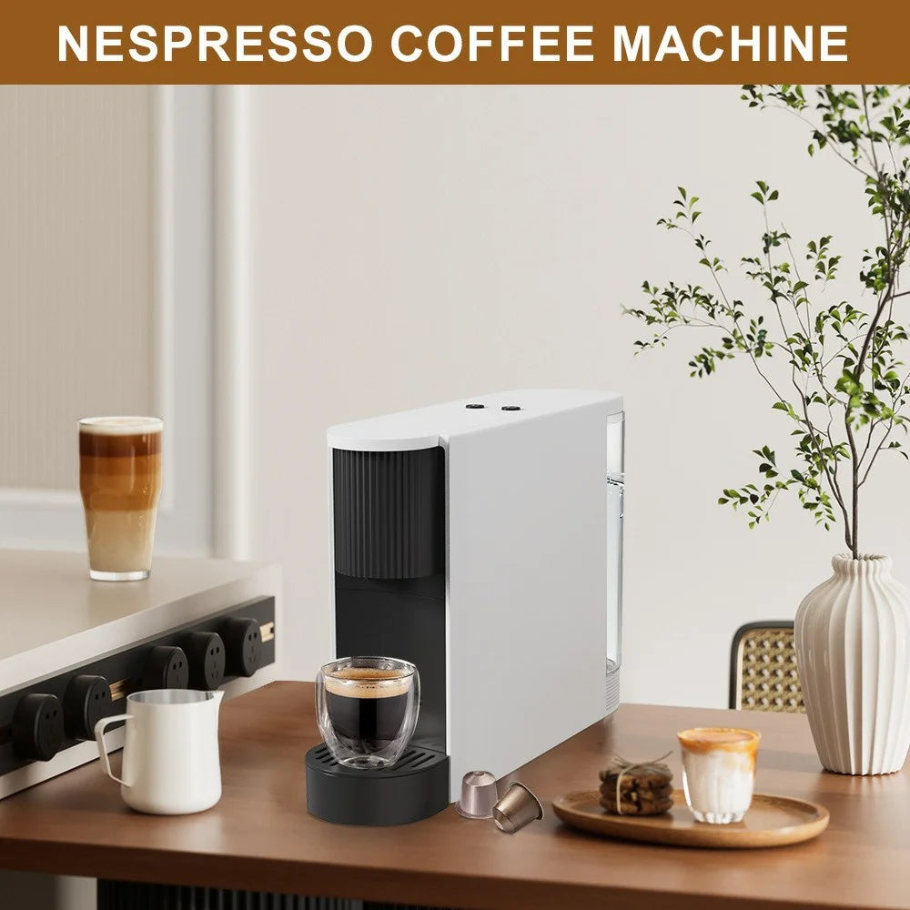 Espresso Capsule Coffee Maker Home Office Automatic Compact Coffee Making Machine, EU Plug (BPA Free, No FDA) - White - 5
