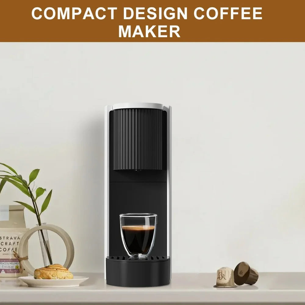 Espresso Capsule Coffee Maker Home Office Automatic Compact Coffee Making Machine, EU Plug (BPA Free, No FDA) - White - 6