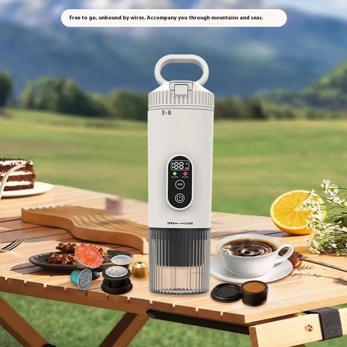 Portable Espresso Machine Wireless Electric Capsule Coffee Maker for Outdoor / Car / Home - White - 3